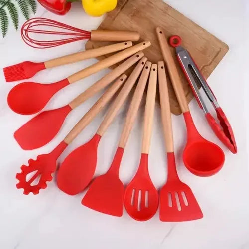 Kit de Espátulas de Silicone para Cozinha 11 Peças