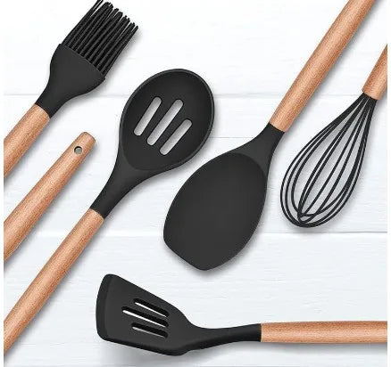 Kit de Espátulas de Silicone para Cozinha 11 Peças